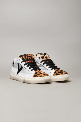 Sneakers a suola bassa leopardo