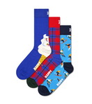 3x pack downhill skiing crew socks gift set