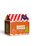 4er-Pack Lebkuchenhaus-Socken-Geschenkset