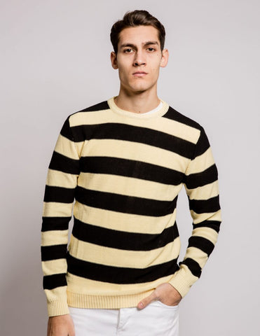 Gestreifter Pullover "Strip Sweater" Gelb und Schwarz