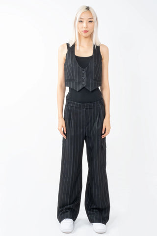 Soft pinstriped trousers