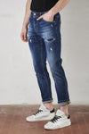 Slim fit pocket jeans in fabric