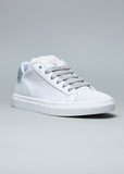 Low sole sneakers with silver glitter back