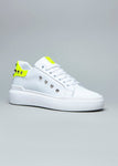 Fluo yellow retro high sole sneakers and studs
