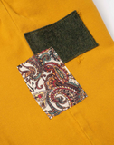 Drill patchwork jeans