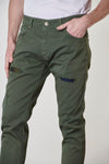 Slim fit military pocket jeans