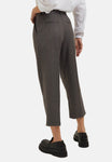 Pinstriped trousers with pleats